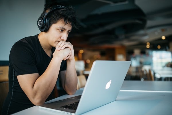 guy in front of his computer