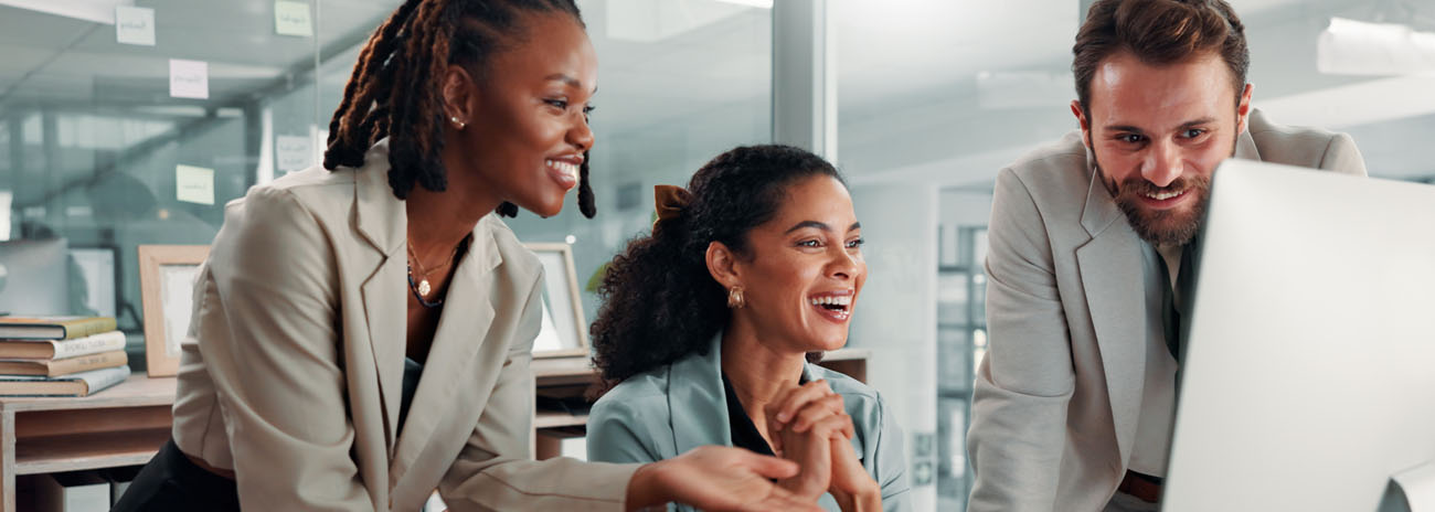 colleagues in an office brainstorming strategies for digital transformation in insurance