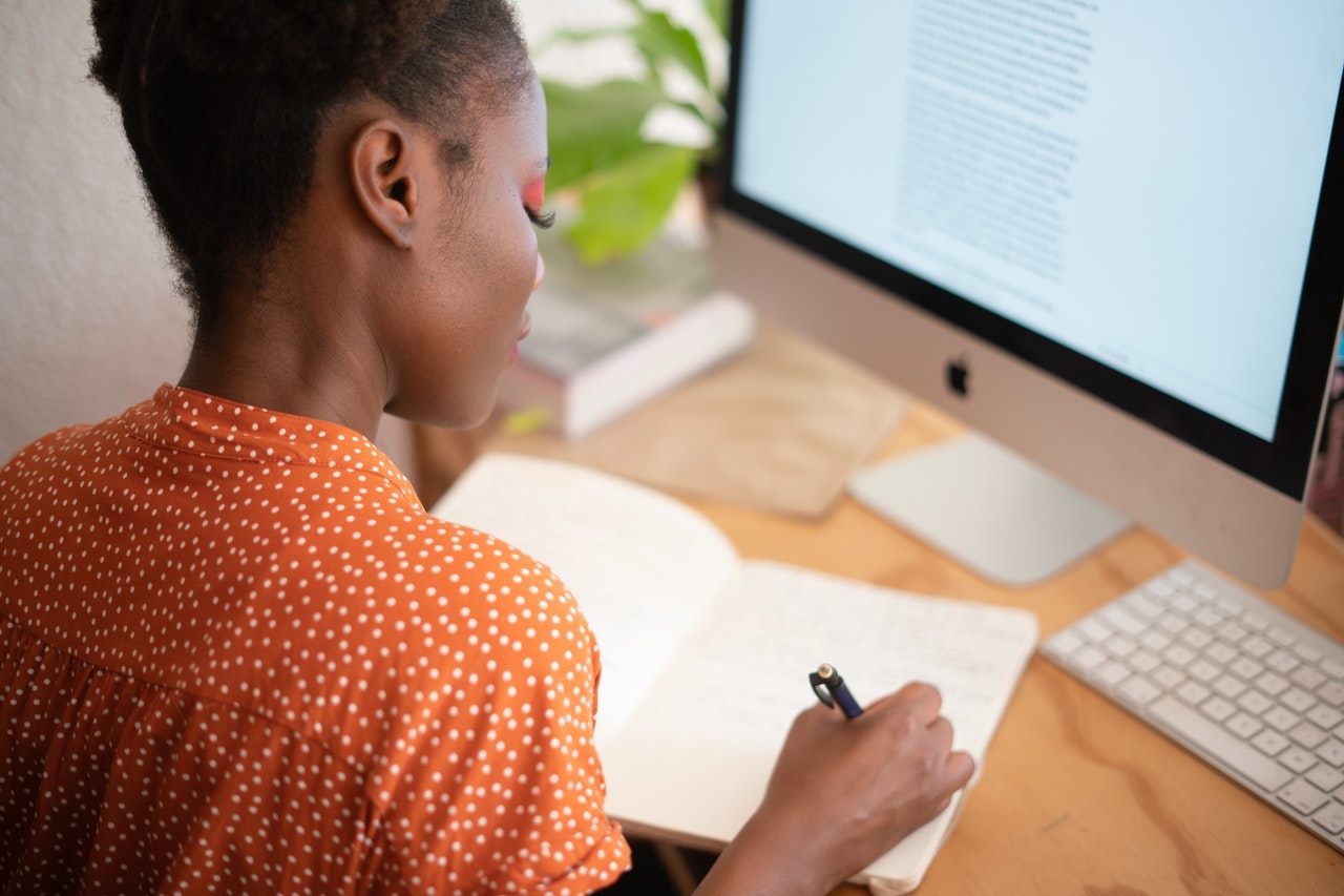 woman working